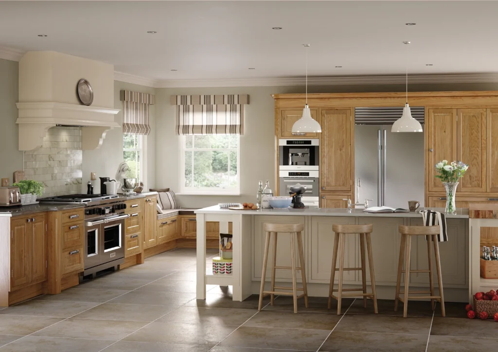 Aisling - Alberta & Belleville, White Cotton & Character Oak