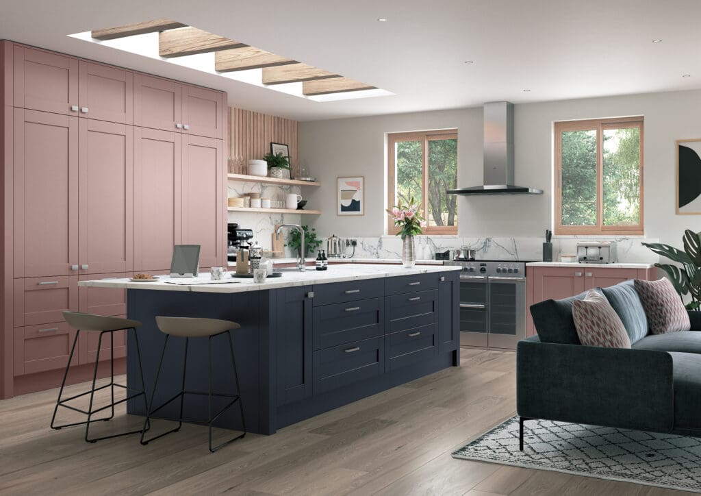 Madison, Vintage Pink & Slate Blue