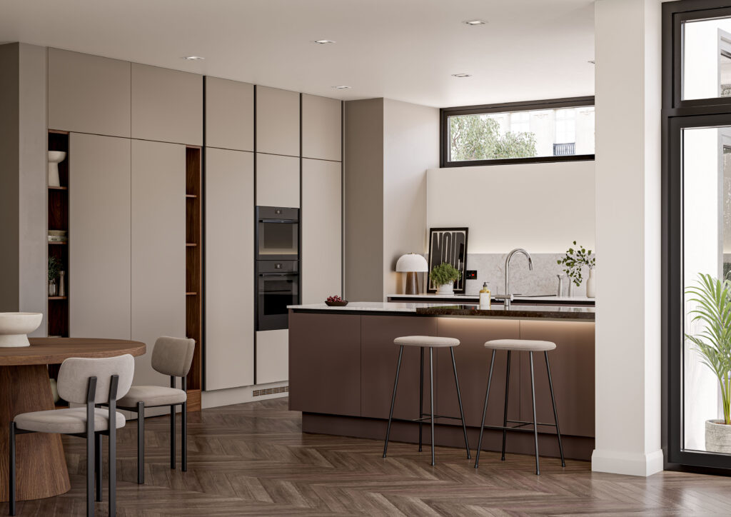 Made to Measure Kitchen Doors in Gloucestershire – Transform Your Kitchen with the Unity Range 1 Unity Linea Dark Berry & Pebble Grey