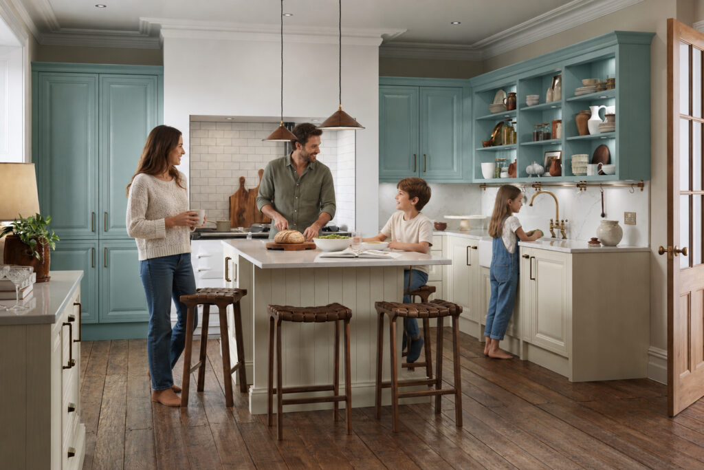 Jacobsen Taupe Grey & Light Teal (Family)