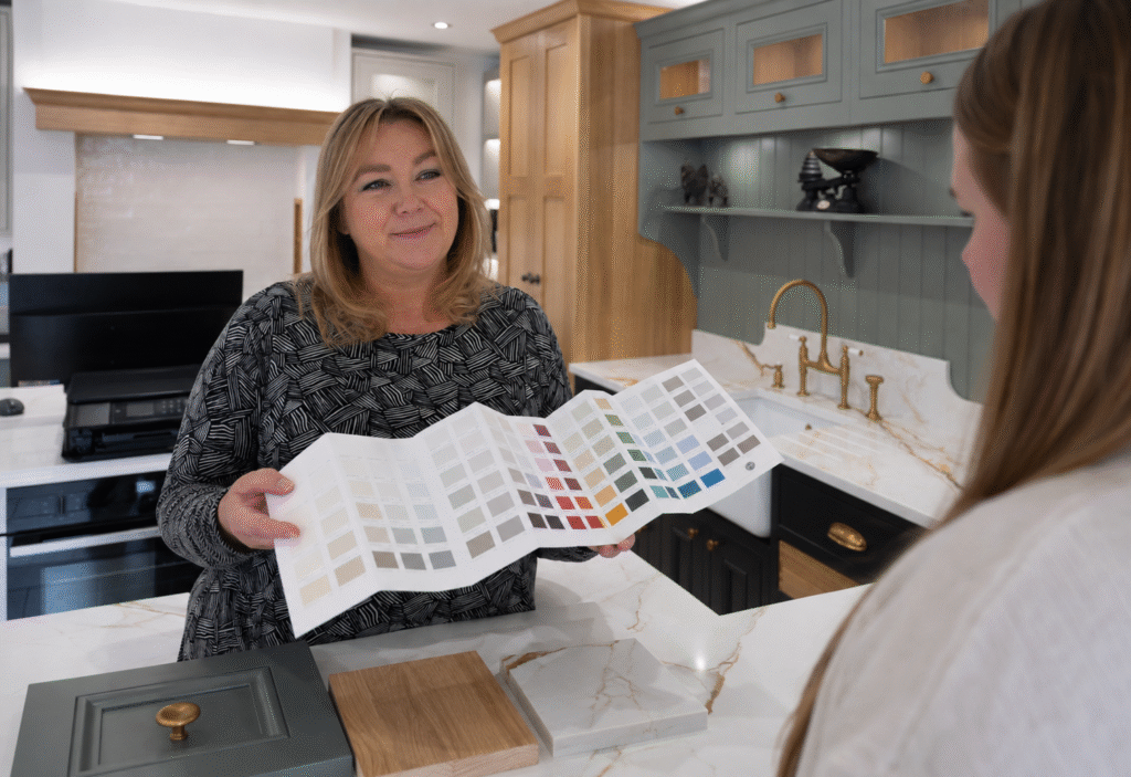 Sarah Jane Discussing Colour Matching Options