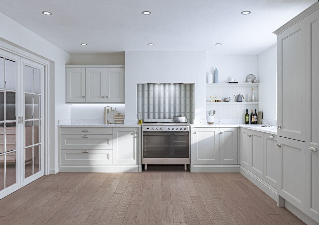 Which Kitchen Layout Is Best For Your Space? 4 Belsay Beaded, Dove Grey