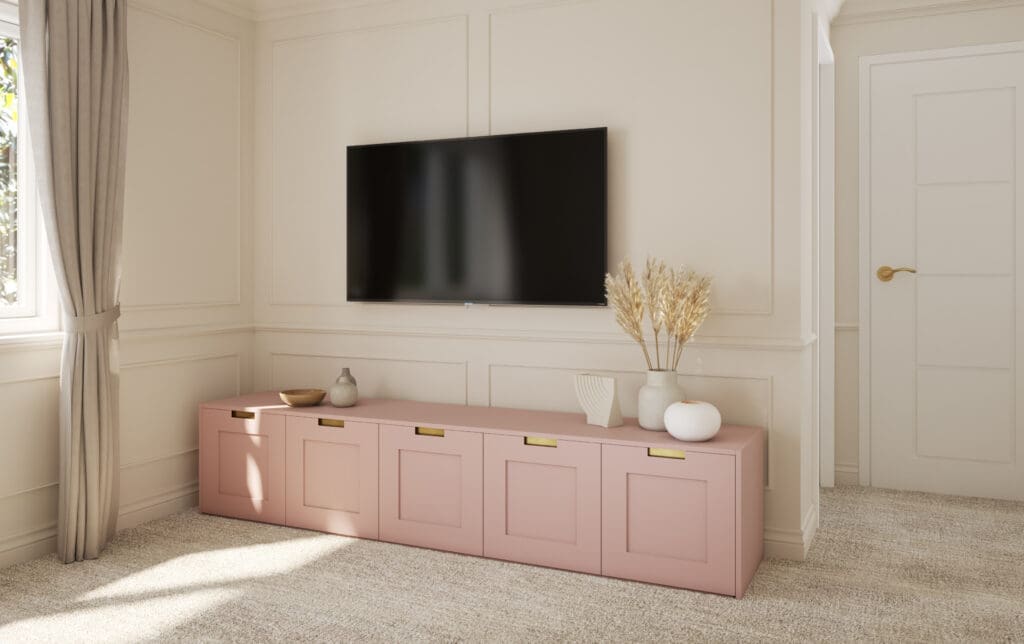 Hunton Bedroom Outline Edge,Porcelain & Dry Rose
