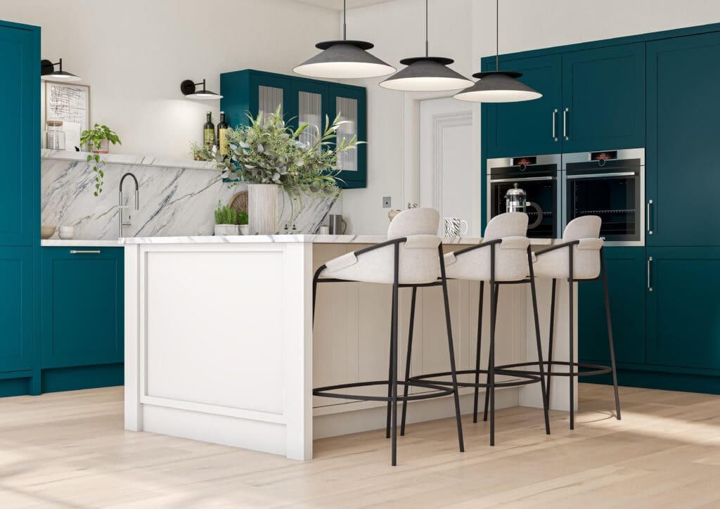 Hunton, Majestic Teal & Dove Grey