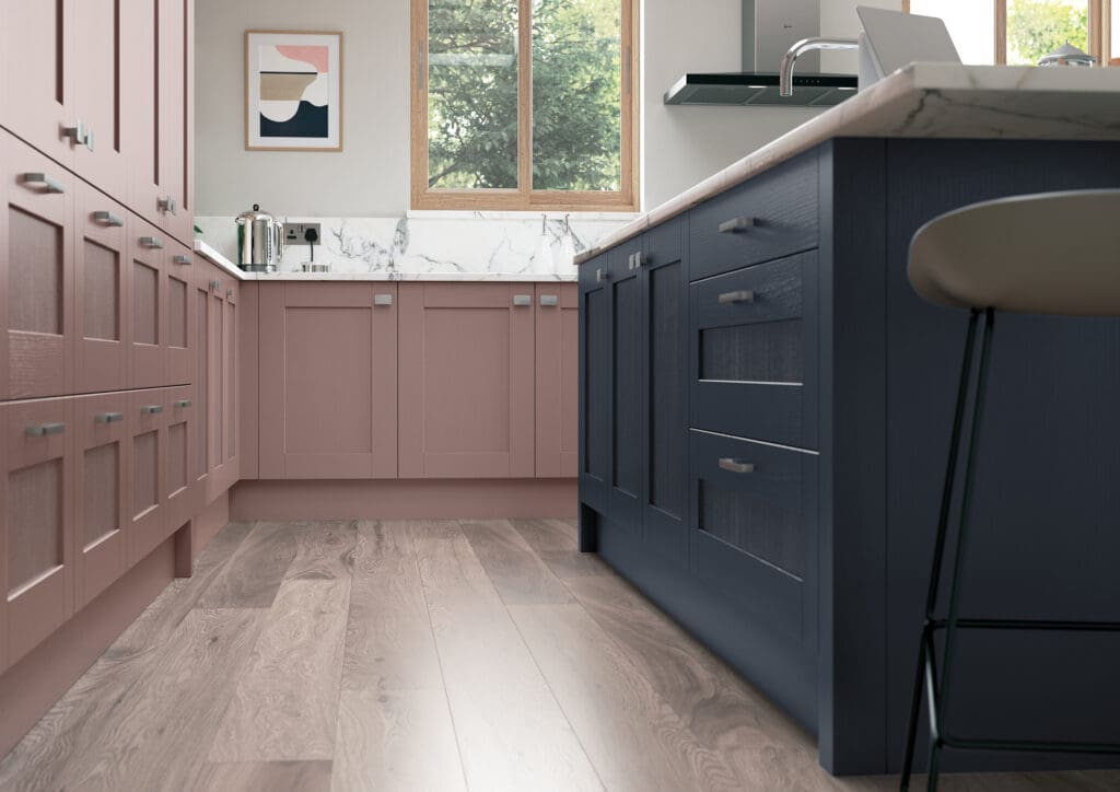 Madison, Vintage Pink & Slate Blue
