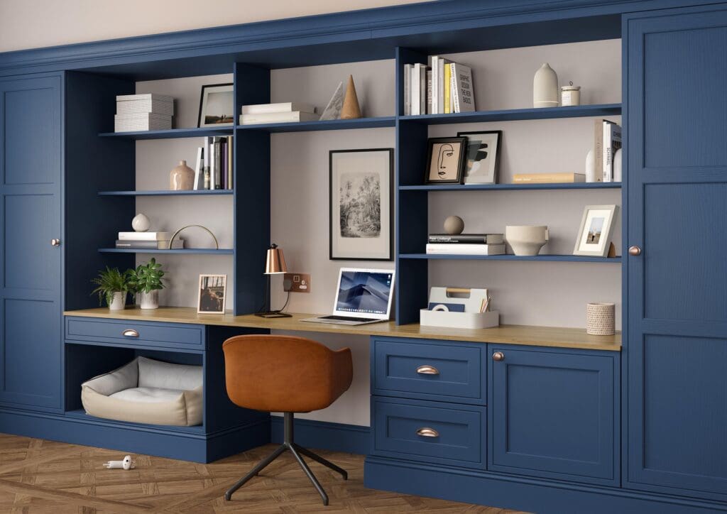 Winslow Home Office, Workstation & Desk, Parisian Blue