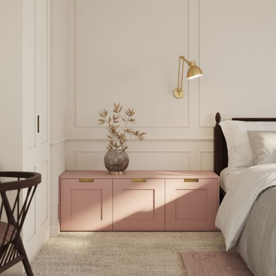 Hunton Bedroom Outline Edge, Dry Rose and Porcelain