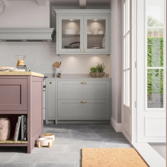 Clifden in Vintage Pink & Light Grey
