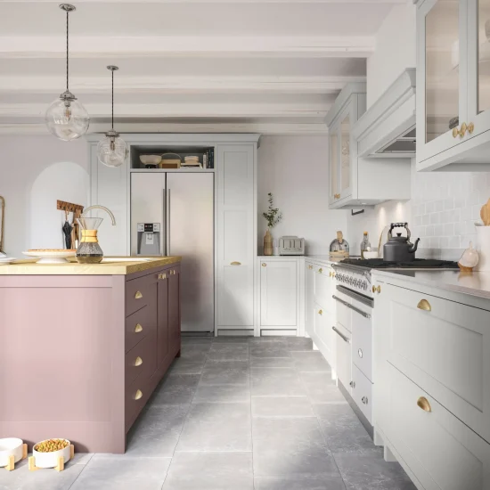 Clifden in Vintage Pink & Light Grey