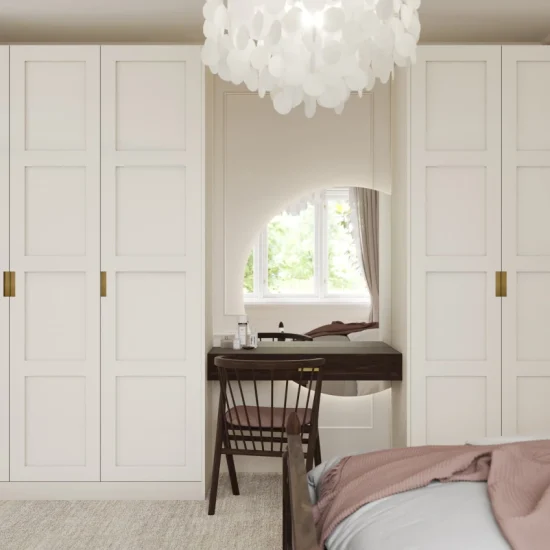 Hunton Bedroom Outline Edge, Dry Rose and Porcelain