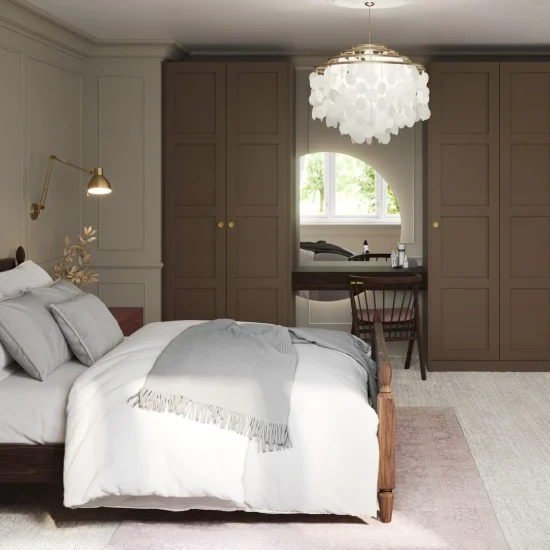 Hunton Bedroom, Truffle & Georgian Red