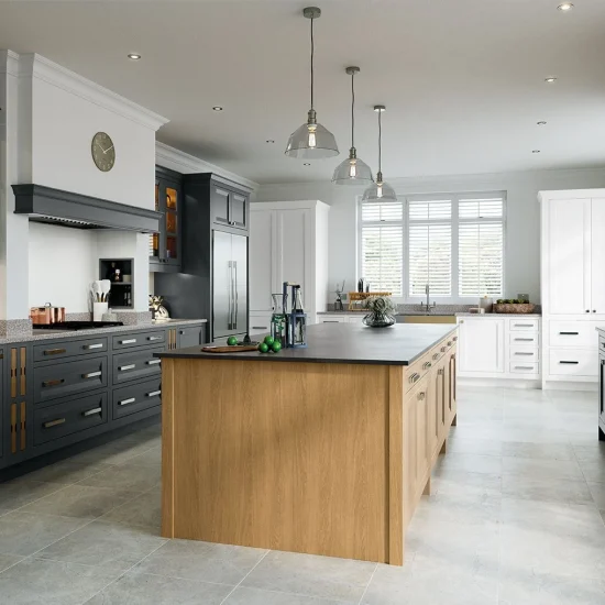 Peterborough, Gun Metal Grey, Brilliant White & White Oak