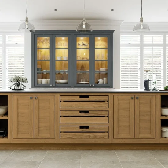 Peterborough, Gun Metal Grey, Brilliant White & White Oak