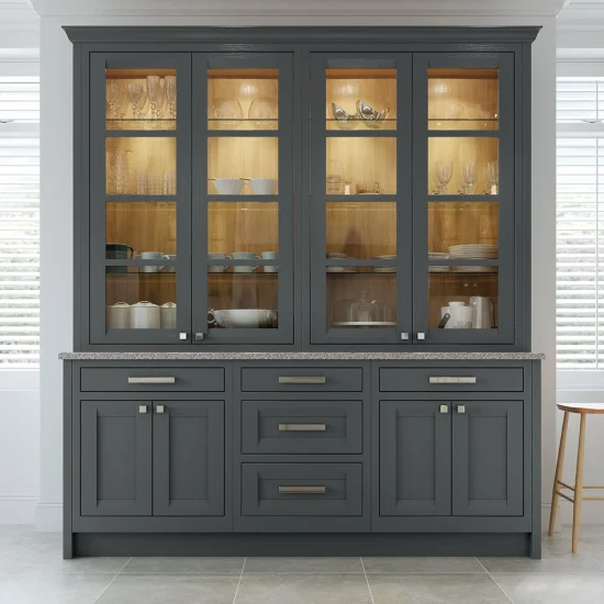 Peterborough, Gun Metal Grey, Brilliant White & White Oak