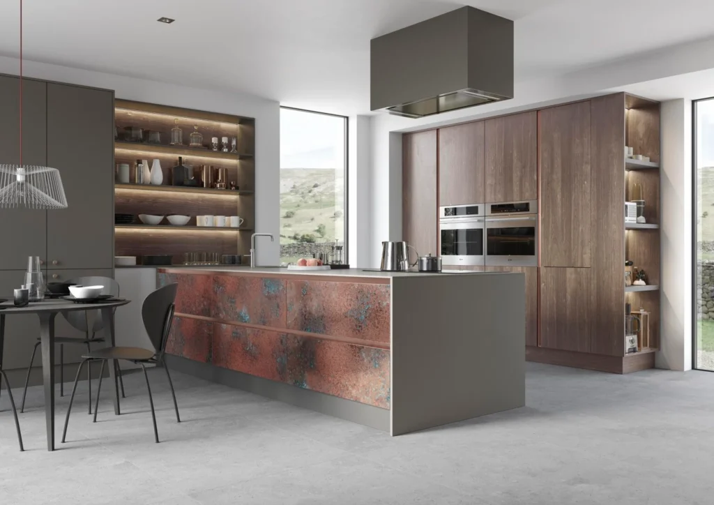 How to Choose the Right Kitchen Style for Your Home 11 Ferro, Oxidized Copper, Rezana & Espresso-Oak
