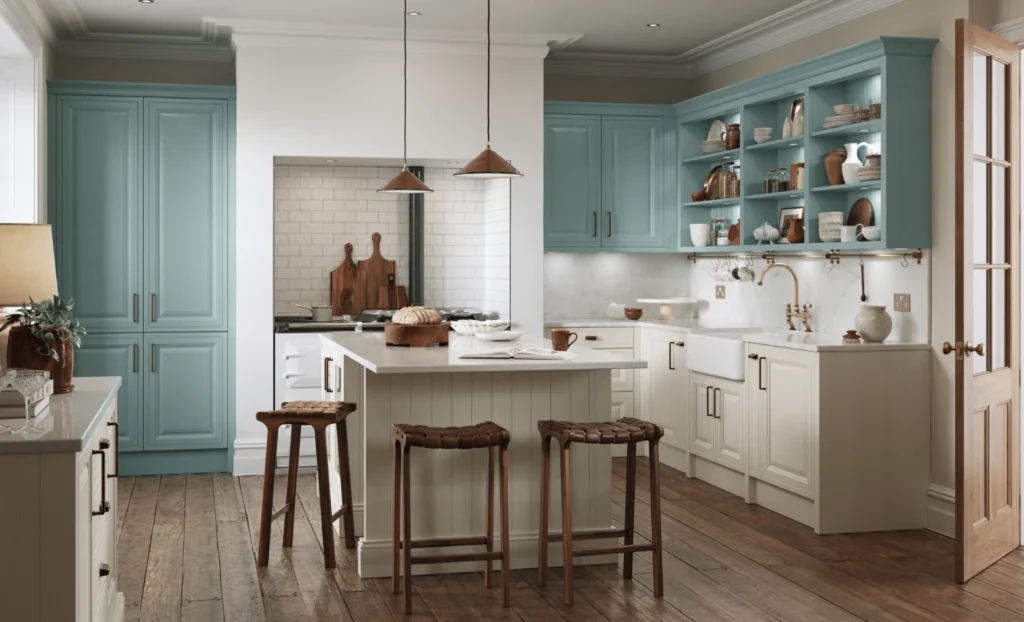 How to Choose the Right Kitchen Style for Your Home 9 Jacobsen, Taupe Grey & Light Teal