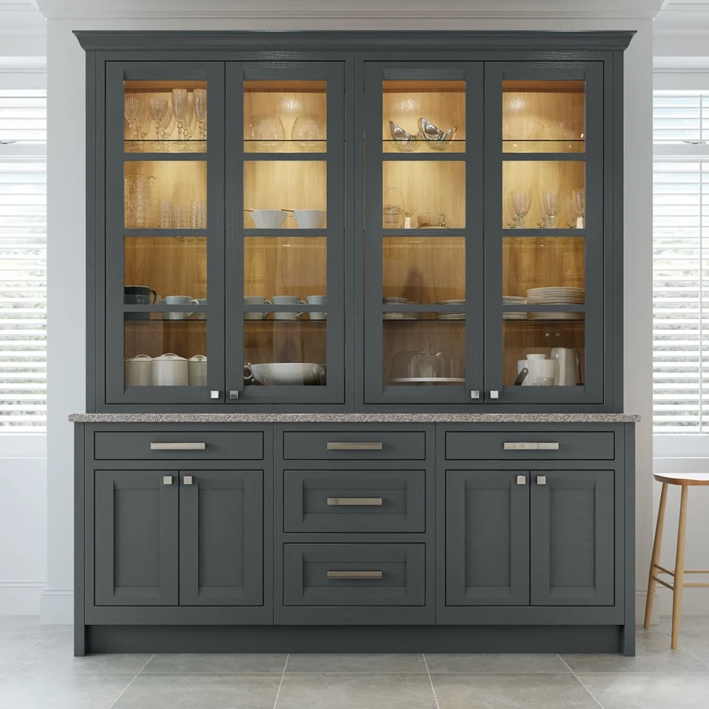 Peterborough, Gun Metal Grey, Brilliant White & White Oak