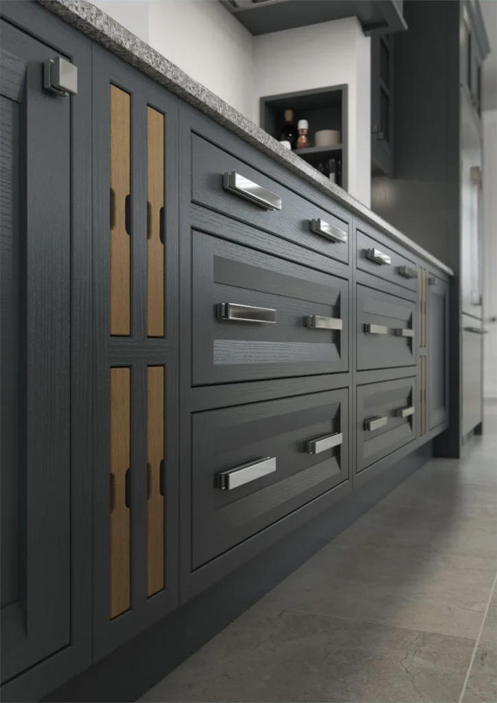 Aisling - Peterborough & Montreal, Gun Metal Grey, Brilliant White & Character Oak